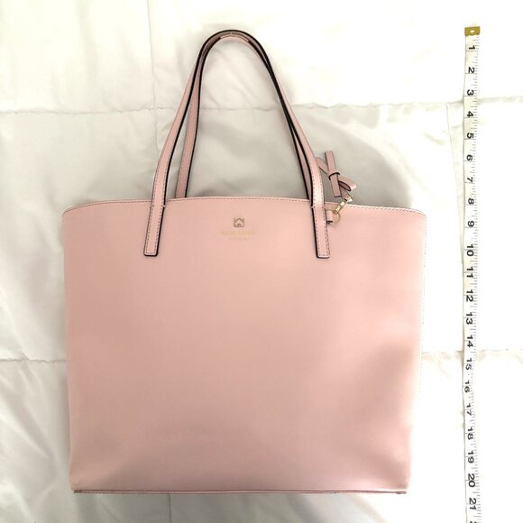 Kate Spade Sawyer Street Maxi Tote Pink Tote with Bow Zipper Top Shoulder Bag - Picture 5 of 16